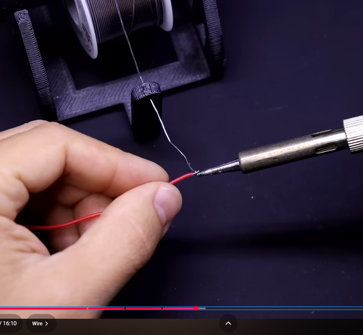 Continuation from wermy’s video, focusing on the part I was interested in connecting the wires.